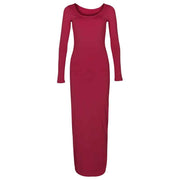 women's turtleneck maxi dress, view 6 - MRSLM