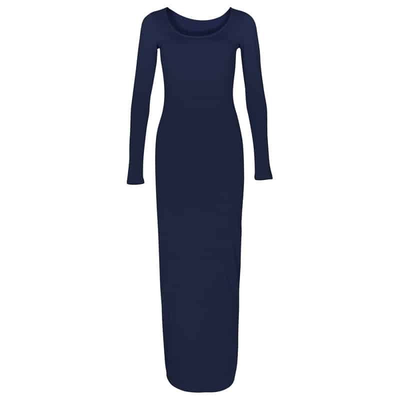women's turtleneck maxi dress, view 11 - MRSLM