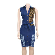 Women's leopard print detail dress, view 2 - MRSLM