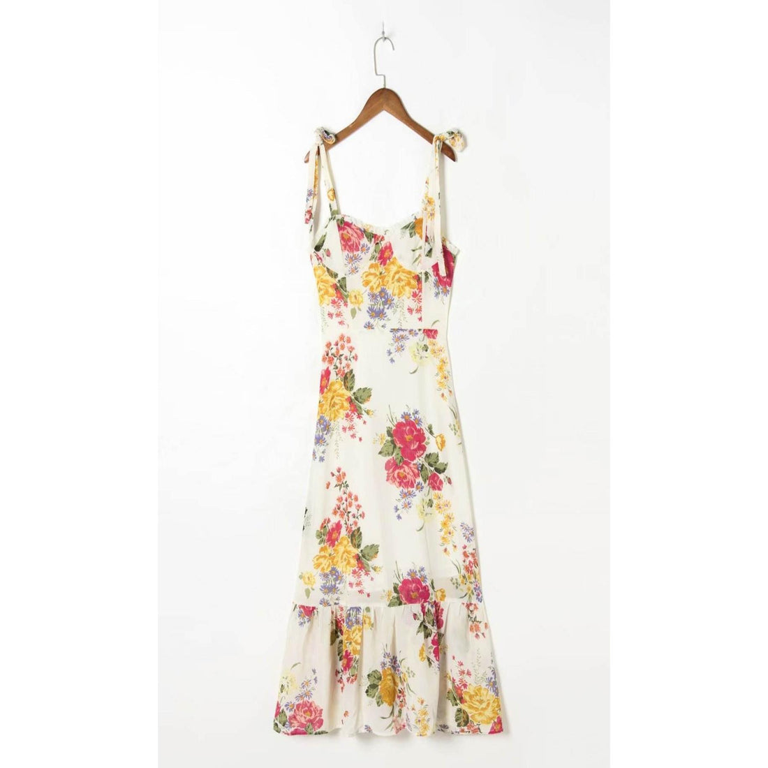 Women's Casual Ruffled Midi Dress