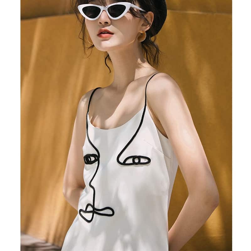 women's abstract art mini dress, view 2 - MRSLM