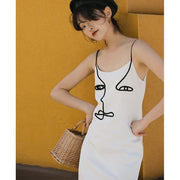 women's abstract art mini dress, view 3 - MRSLM