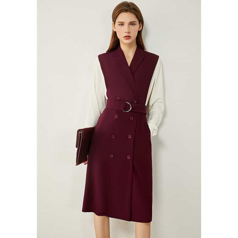 minimalism autumn dress, view 3 - MRSLM