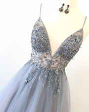Elegant tulle prom gown, view 5 - MRSLM