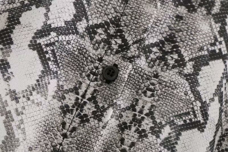 retro snake pattern dress, view 5 - MRSLM