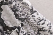 retro snake pattern dress, view 6 - MRSLM