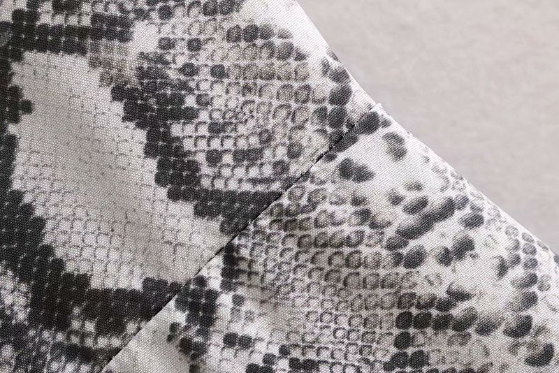 retro snake pattern dress, view 6 - MRSLM