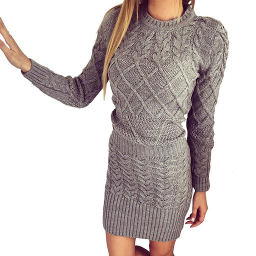 casual warm knitted dress - MRSLM