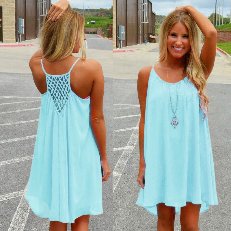 casual chiffon dress, view 3 - MRSLM
