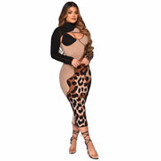 Leopard patchwork maxi dress, view 4 - MRSLM