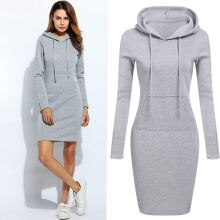 women's hooded warm dress - MRSLM