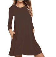 Casual long sleeved a-line dress, view 11 - MRSLM