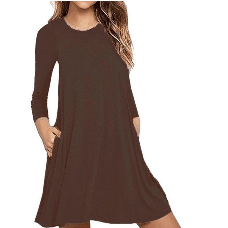 Casual long sleeved a-line dress, view 6 - MRSLM