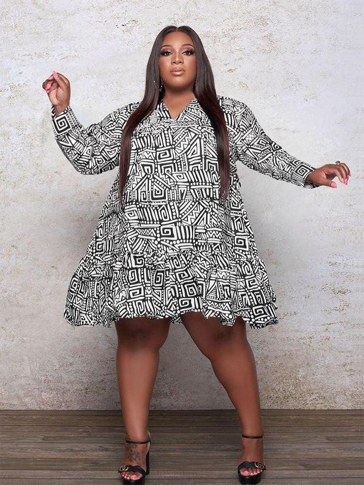 Midi dress for plus size women, view 7 - MRSLM