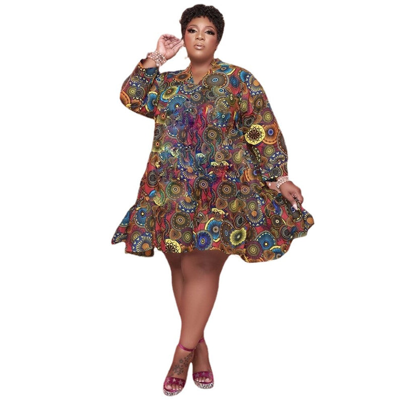 Midi dress for plus size women, view 6 - MRSLM