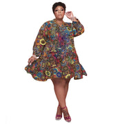 Midi dress for plus size women, view 3 - MRSLM