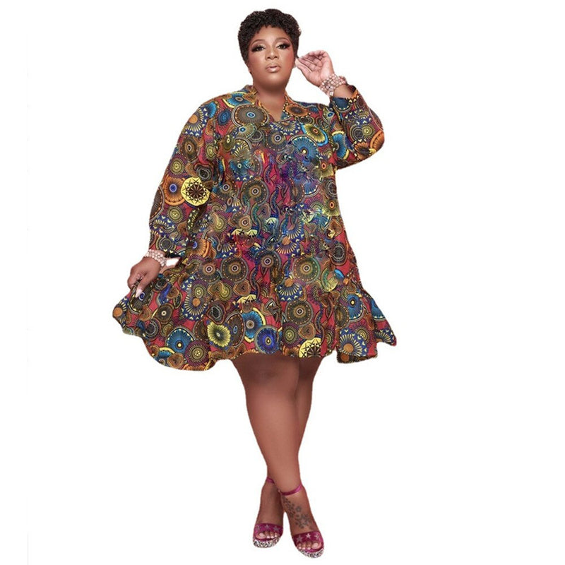 Midi dress for plus size women, view 3 - MRSLM