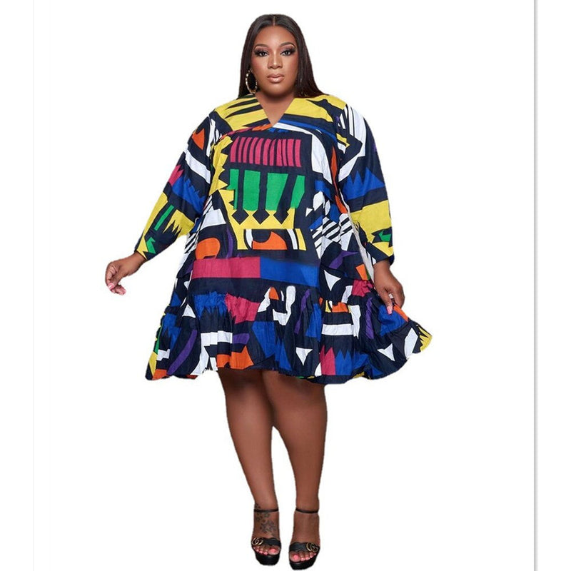 Midi dress for plus size women, view 4 - MRSLM