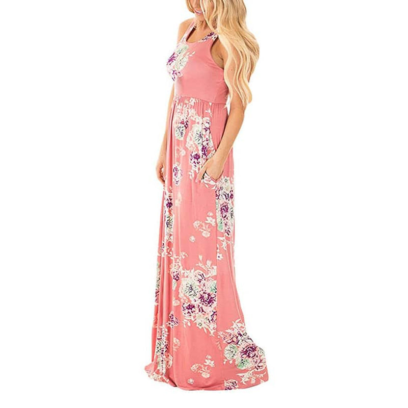 bohemian floral maxi dress, view 10 - MRSLM