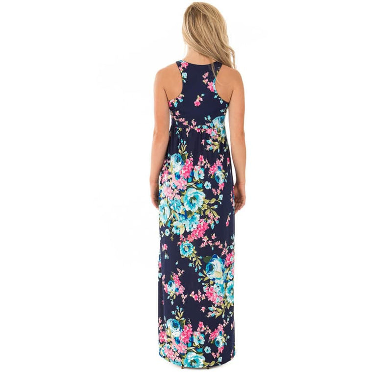 bohemian floral maxi dress, view 11 - MRSLM