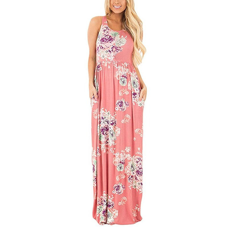 bohemian floral maxi dress, view 4 - MRSLM