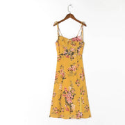 Women's slim fit split sling dress, view 2 - MRSLM