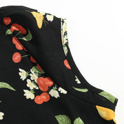 summer casual flower printed round neck dress, view 5 - MRSLM