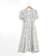 slim short sleeved casual dress, view 7 - MRSLM