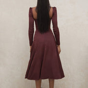 women's high waist elegant dress, view 4 - MRSLM