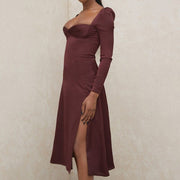 women's high waist elegant dress, view 3 - MRSLM