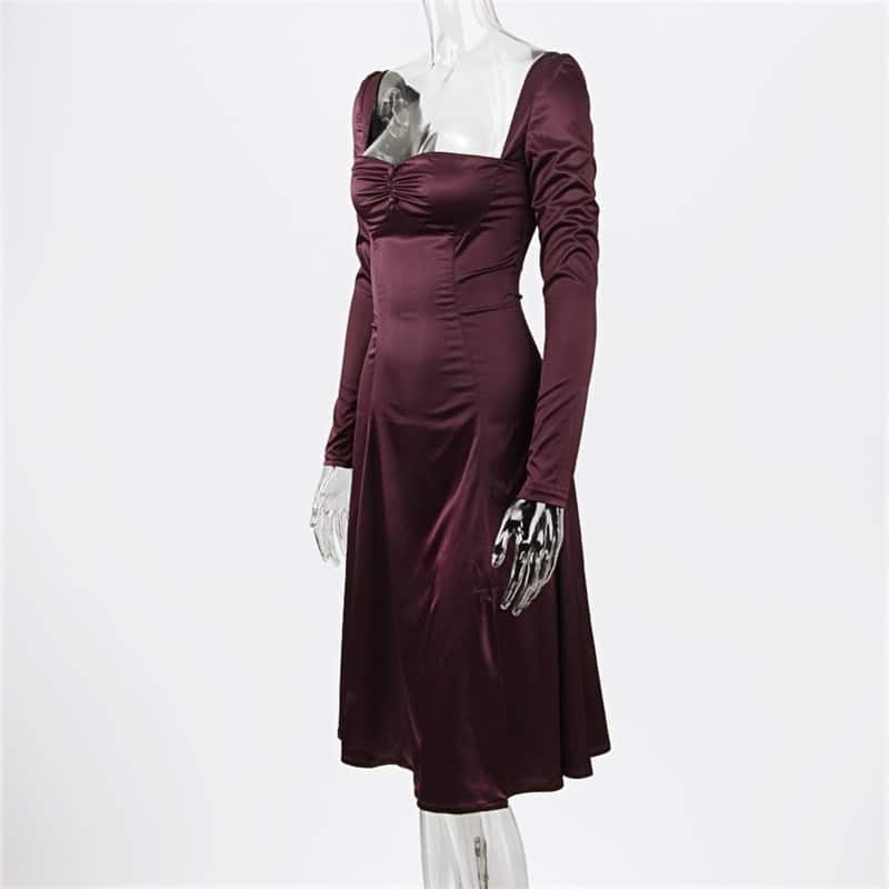 women's high waist elegant dress, view 6 - MRSLM