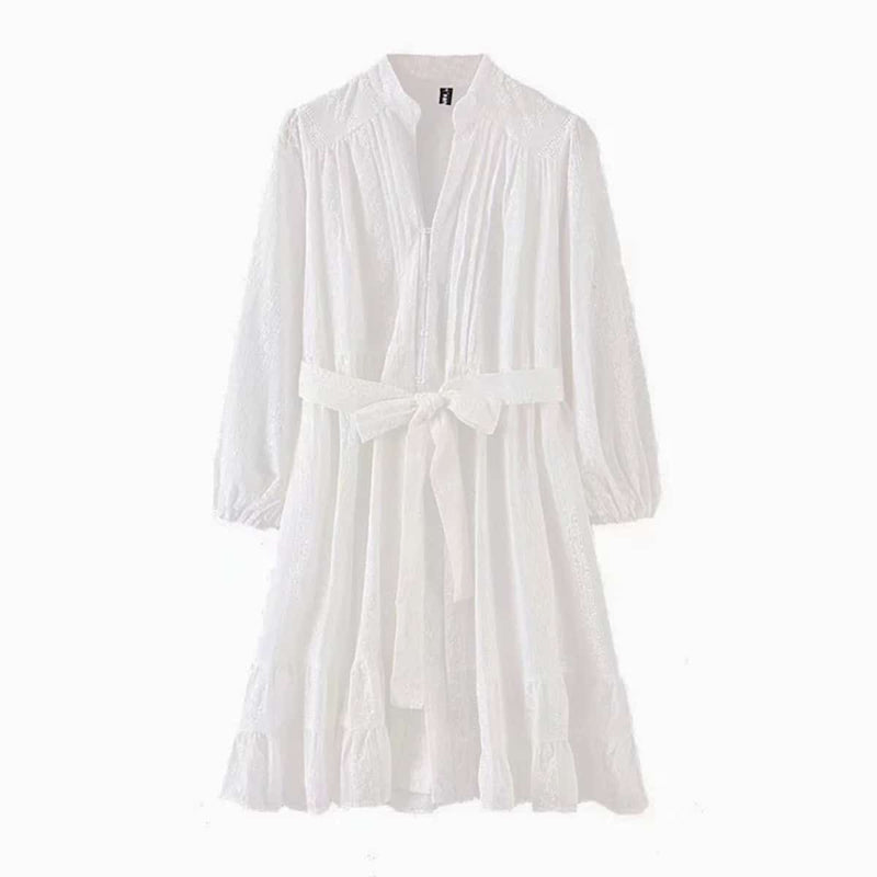 white mini dress for women, view 9 - MRSLM