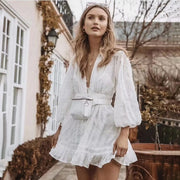 white mini dress for women, view 6 - MRSLM