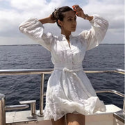 white mini dress for women, view 5 - MRSLM