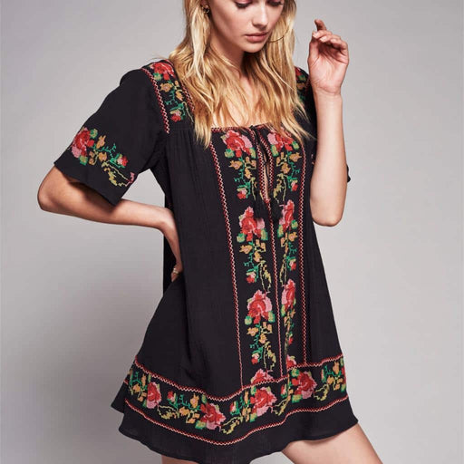 embroidery mini dress - MRSLM