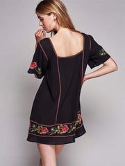embroidery mini dress, view 5 - MRSLM