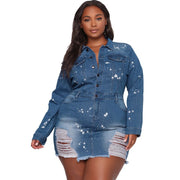 Women's denim jacket-dress, view 2 - MRSLM