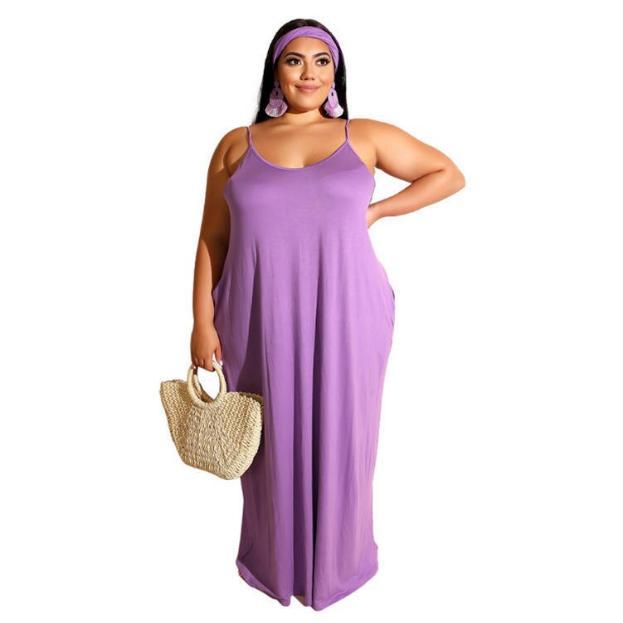 Solid color casual maxi dress, view 6 - MRSLM