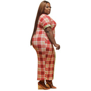 checkered maxi dress for women, view 3 - MRSLM