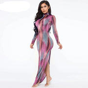 bodycon long sleeved dress, view 5 - MRSLM
