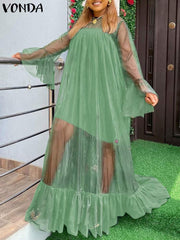 women's summer long dress, view 2 - MRSLM