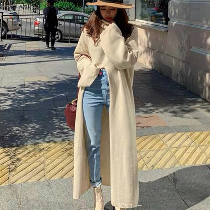 women's turtleneck woolen dress - MRSLM