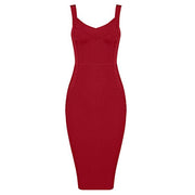 bodycon v-neck evening dress, view 14 - MRSLM