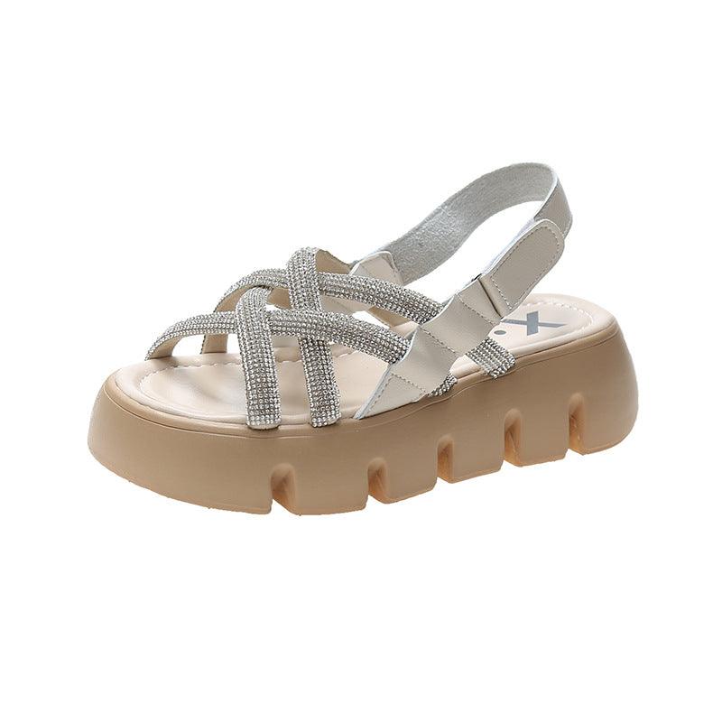 casual beach platform sandals, view 2 - MRSLM