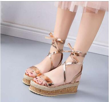 Women's strappy platform sandals - MRSLM