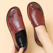 women's soft sole leather casual flat shoes, view 2 - MRSLM