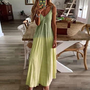 Slim long flower suspender dress, view 2 - MRSLM