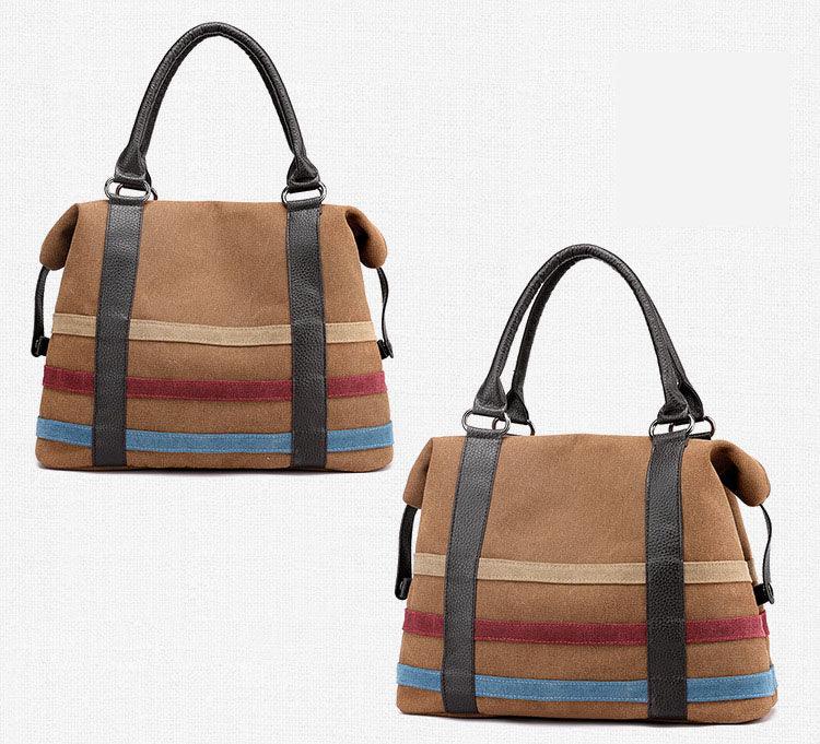 women's large canvas Boston tote bag, view 10 - MRSLM