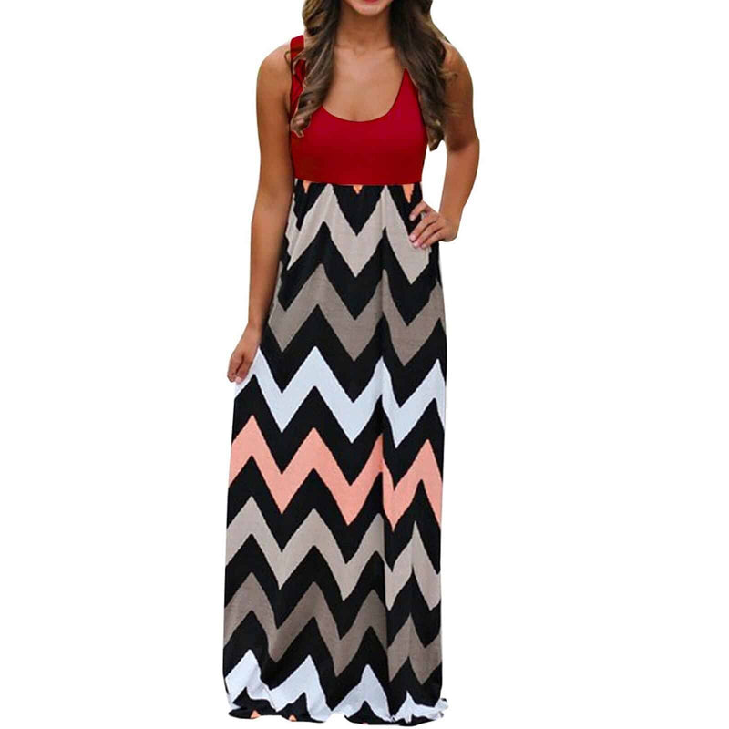 women's summer geometrical patterned dress, view 9 - MRSLM