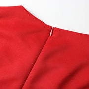 red sleeveless bodycon dress, view 5 - MRSLM